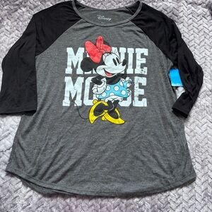 NWT Minnie Mouse Henley  tee size XLarge